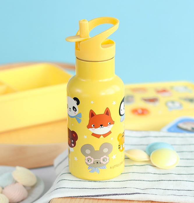 Stainless steel drink bottle: Animal friends