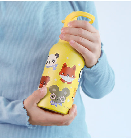 Stainless steel drink bottle: Animal friends