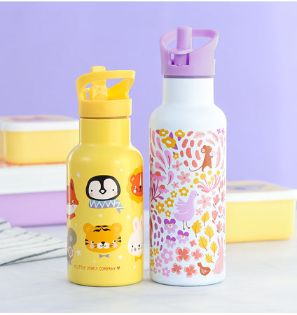 Stainless steel drink bottle: Animal friends