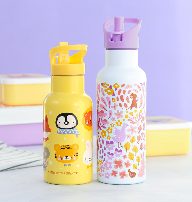 Stainless steel drink bottle: Animal friends