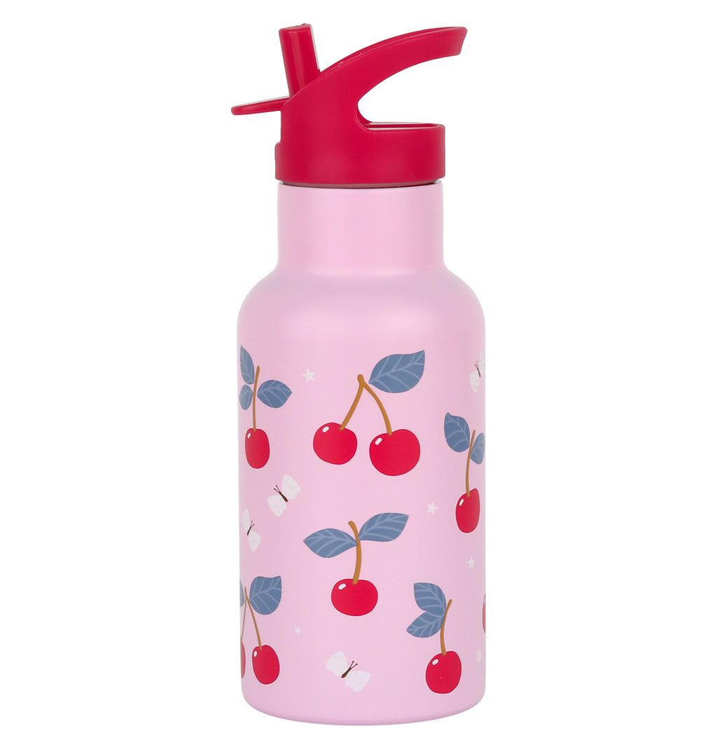 Stainless steel drink bottle: Cherries