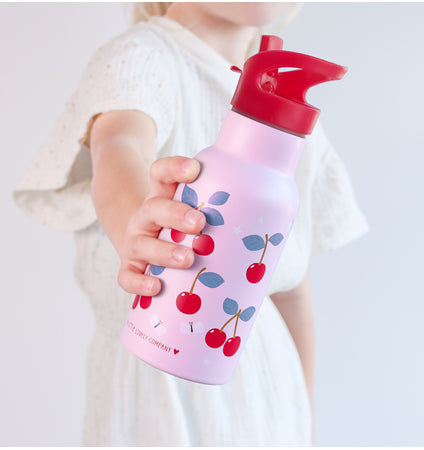 Stainless steel drink bottle: Cherries