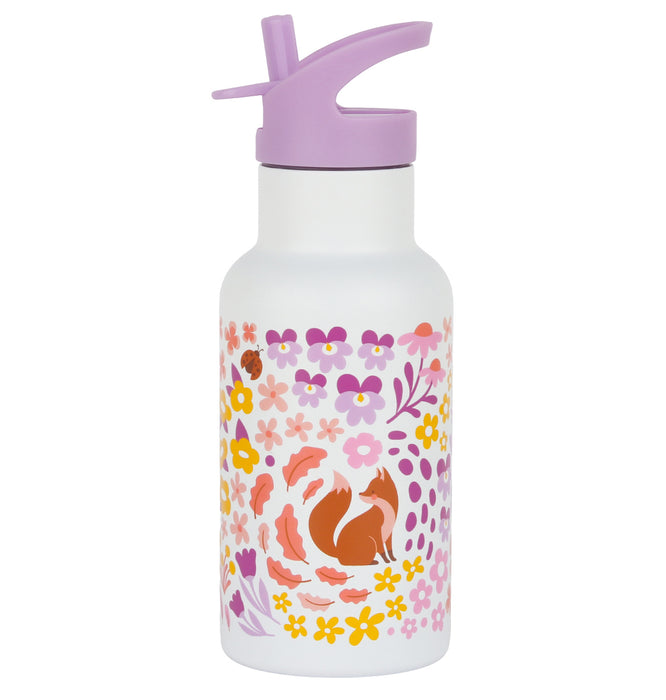 Stainless steel drink bottle: Flower garden 