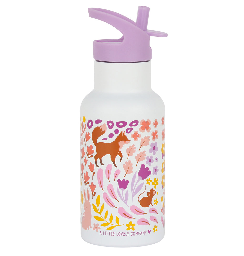 Stainless steel drink bottle: Flower garden 
