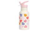 Stainless steel drink bottle: Hearts