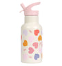 Stainless steel drink bottle: Hearts