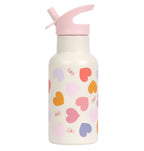 Stainless steel drink bottle: Hearts