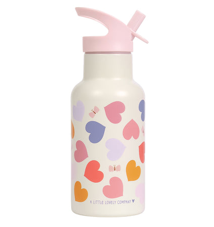 Stainless steel drink bottle: Hearts