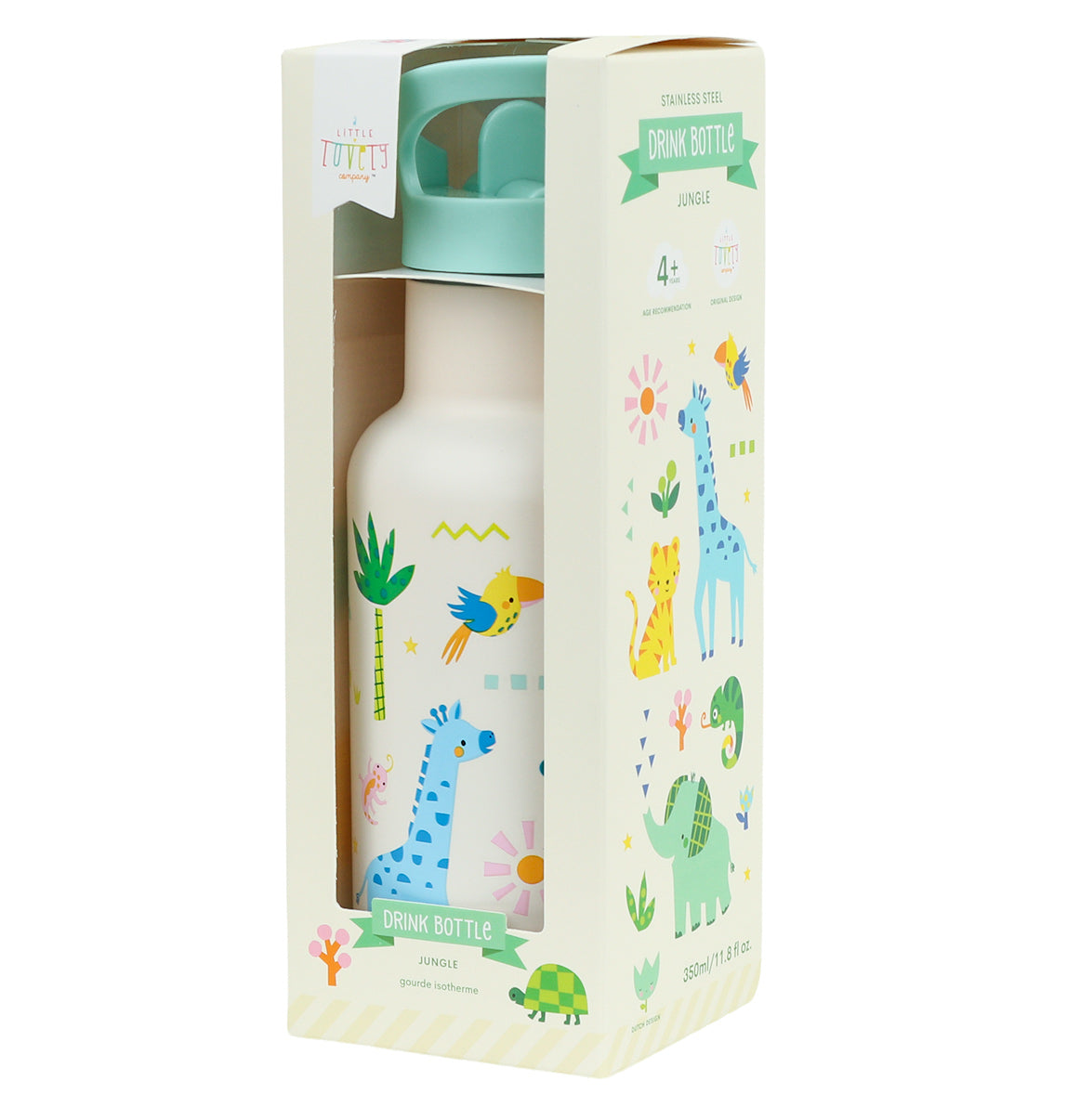 Stainless steel drink bottle: Jungle