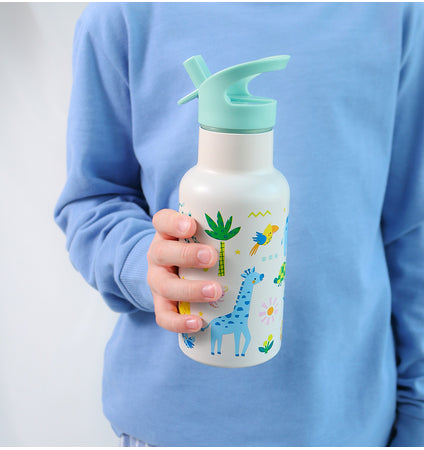 Stainless steel drink bottle: Jungle
