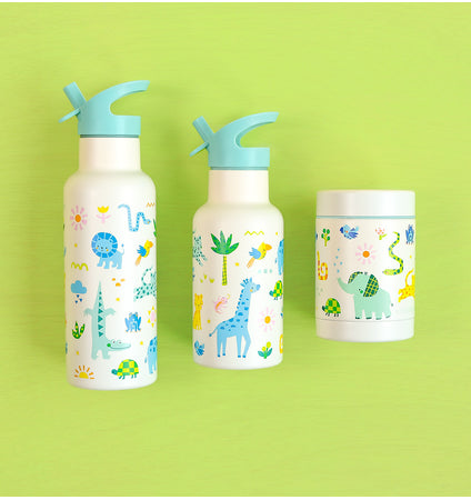 Stainless steel drink bottle: Jungle