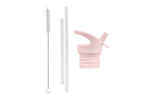 Lid, straw & brush set: Hearts