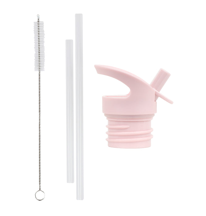 Lid, straw & brush set: Hearts