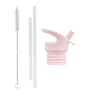 Lid, straw & brush set: Hearts