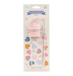 Lid, straw & brush set: Hearts