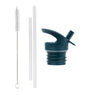 Lid, straw & brush set: Robots