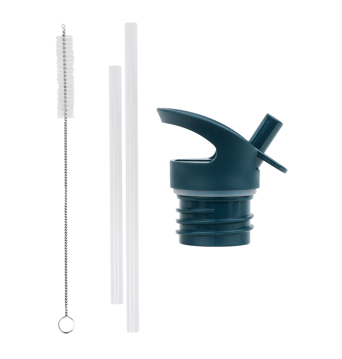 Lid, straw & brush set: Robots