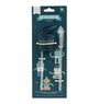 Lid, straw & brush set: Robots