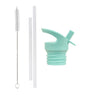 Lid, straw & brush set: Jungle