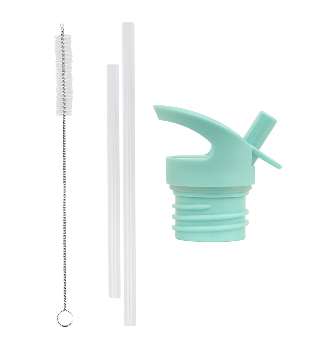 Lid, straw & brush set: Jungle