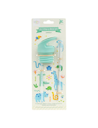 Lid, straw & brush set: Jungle