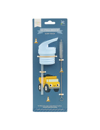 Lid, straw & brush set: Dumptruck
