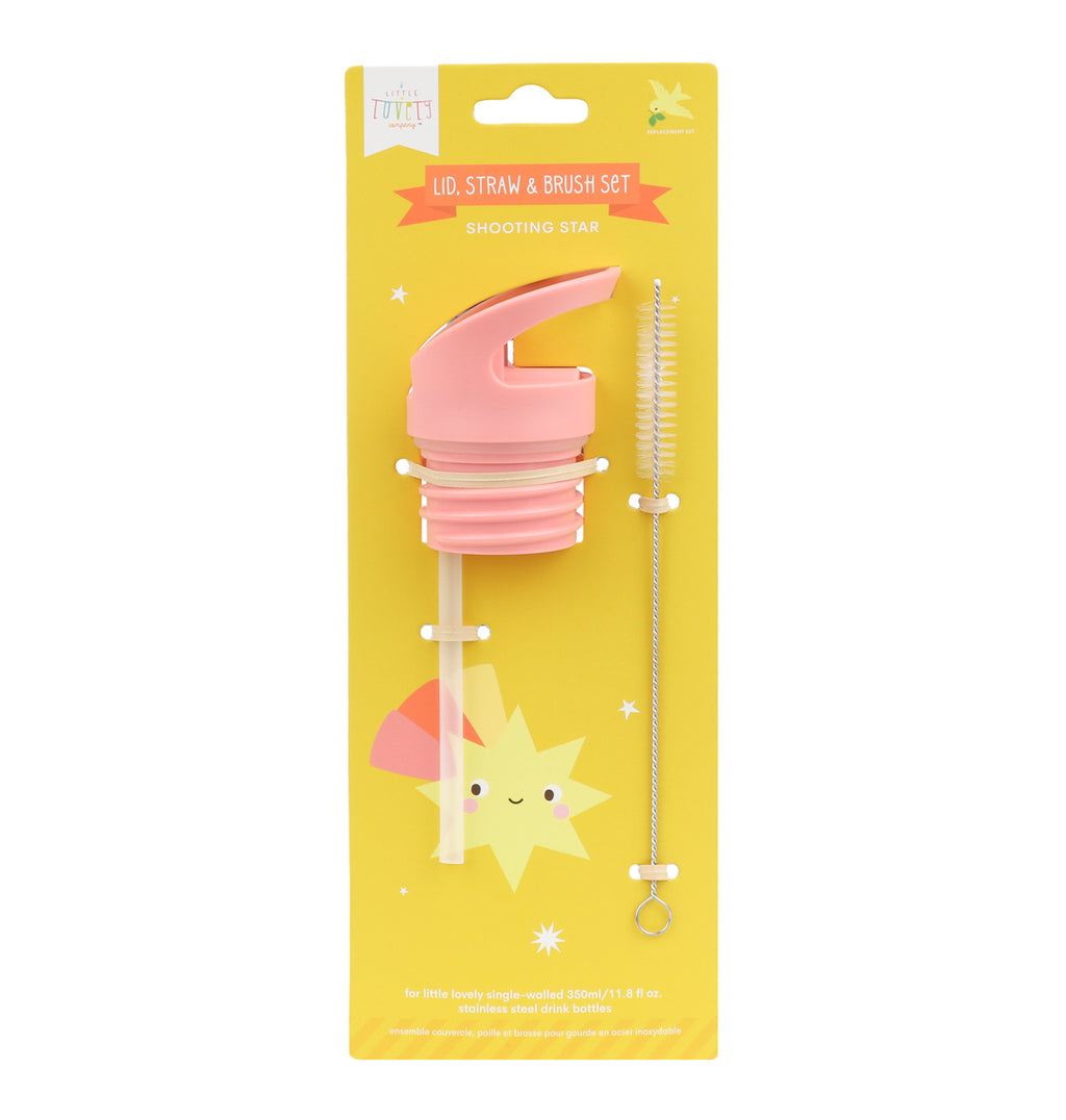 Lid, straw & brush set: Shooting star