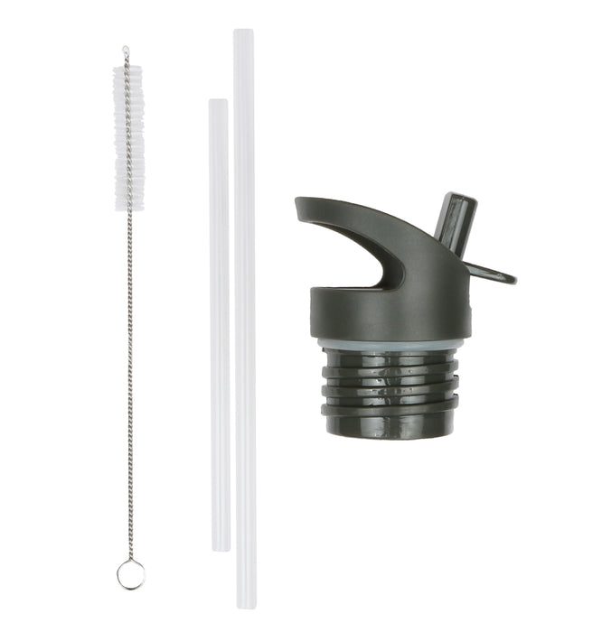 Lid, straw & brush set: Savanna