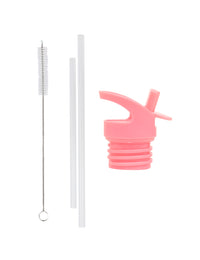 Lid, straw & brush set: Ice-cream