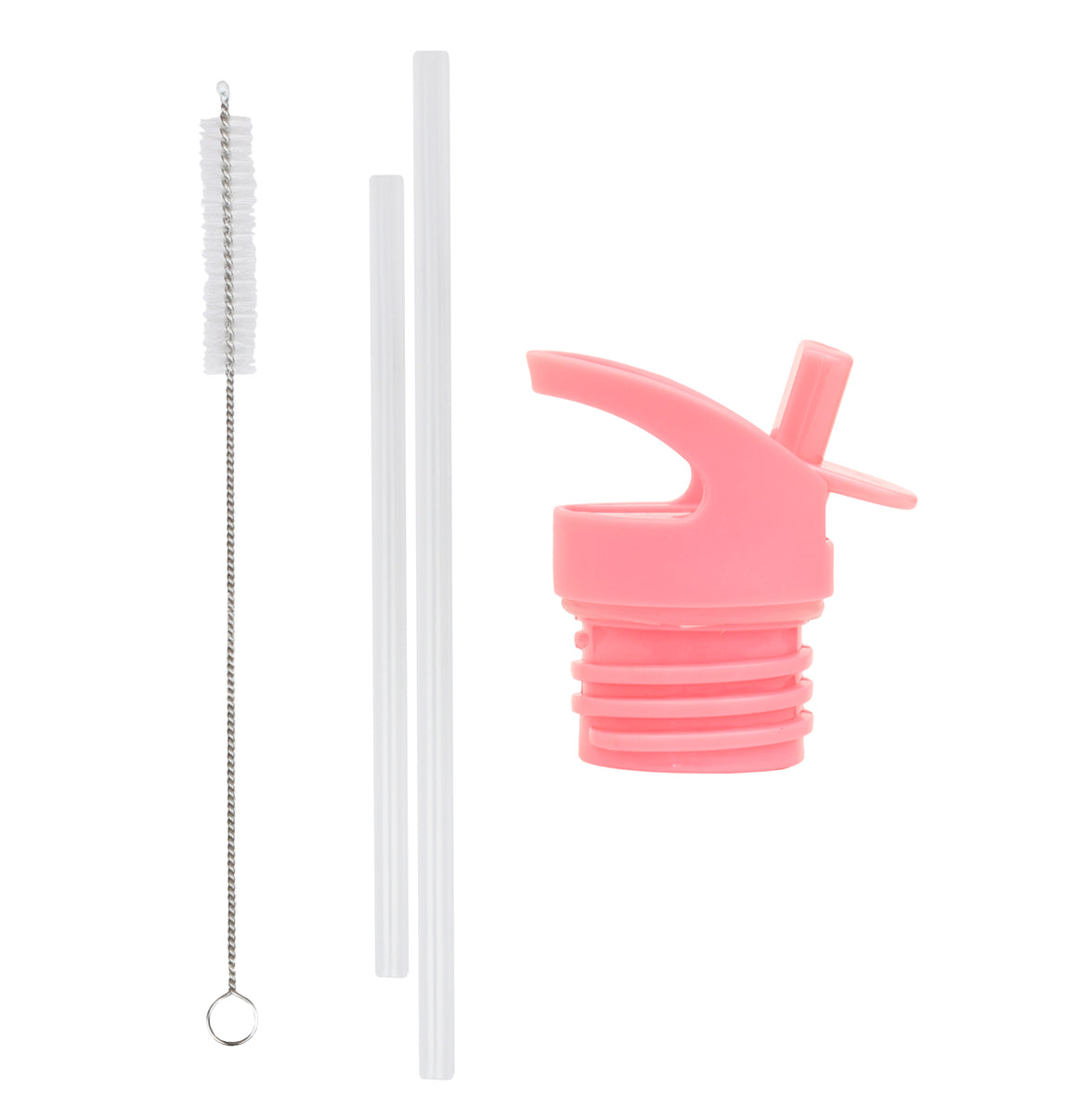 Lid, straw & brush set: Ice-cream