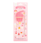 Lid, straw & brush set: Ice-cream