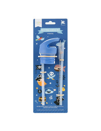 Lid, straw & brush set: Pirates