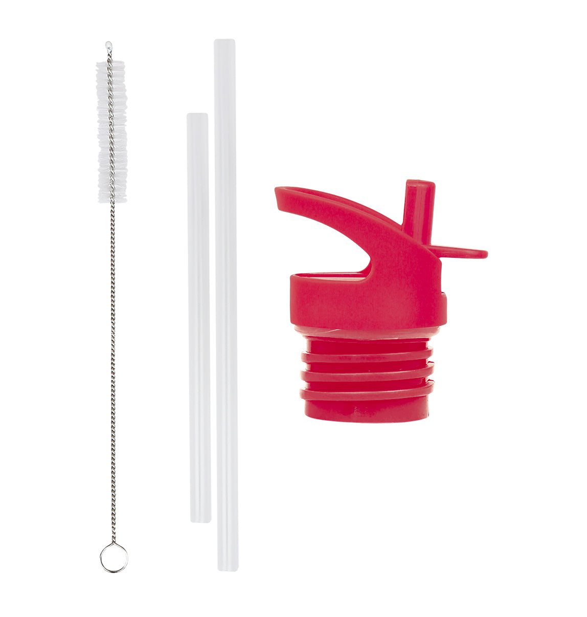 Lid, straw & brush set: Cherries