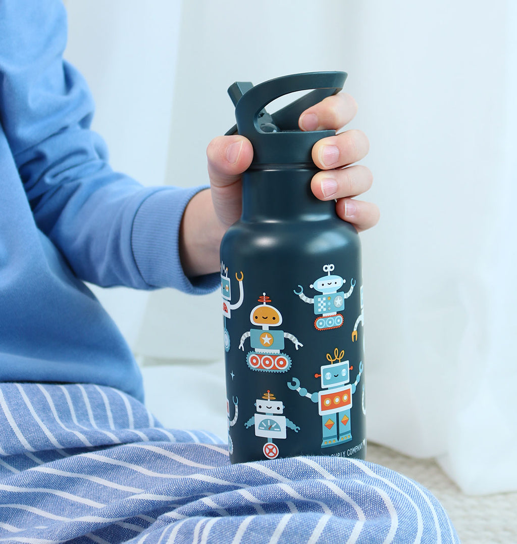 Stainless steel drink bottle: Robots