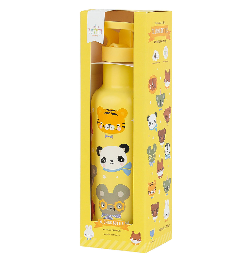 XL stainless steel drink bottle: Animal friends