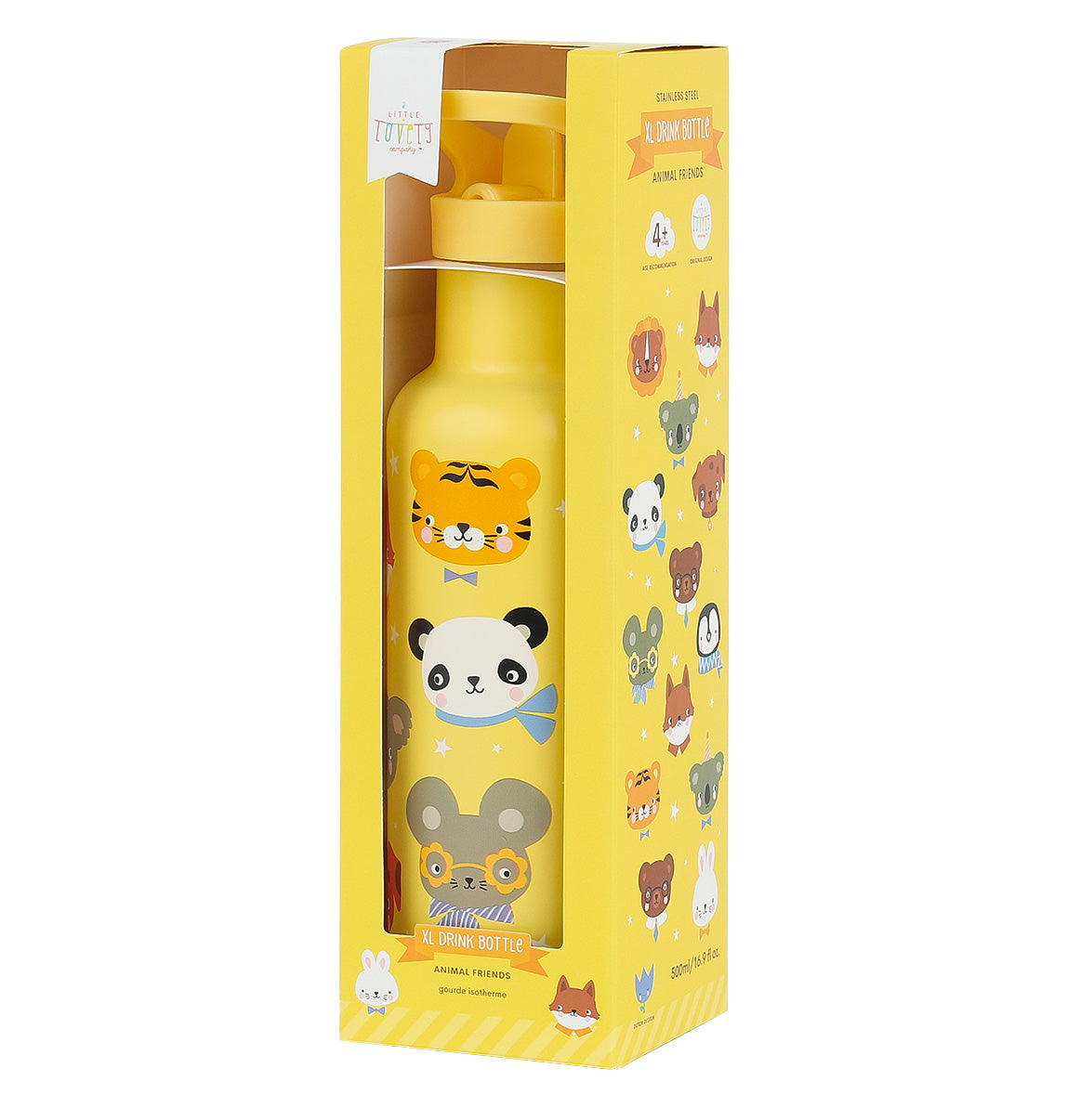 Stainless steel drink bottle: Animal friends