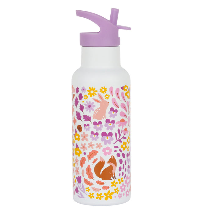 XL stainless steel drink bottle: Flower garden 