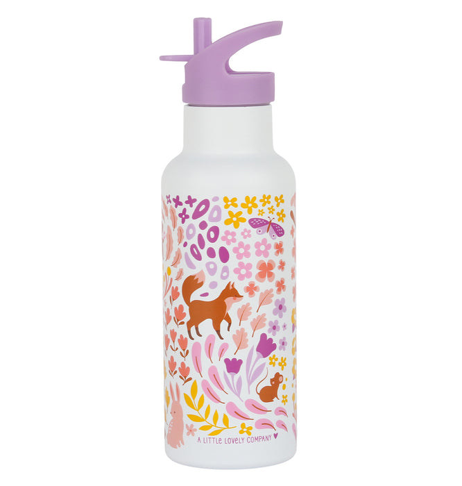 XL stainless steel drink bottle: Flower garden 
