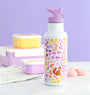 XL stainless steel drink bottle: Flower garden 
