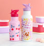 XL stainless steel drink bottle: Flower garden 