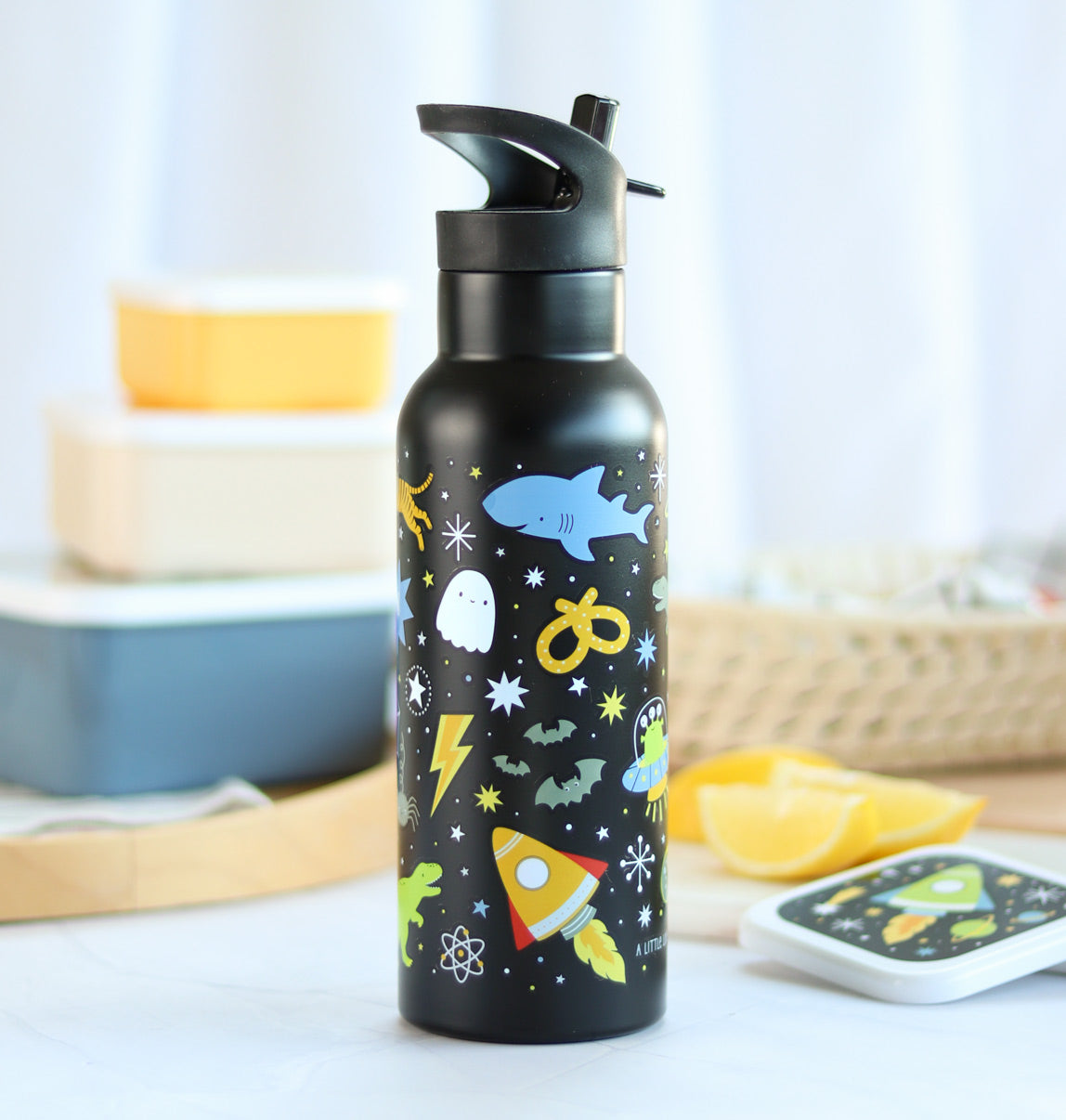 Extra Large Stainless Steel Water Bottle with Galaxy Print