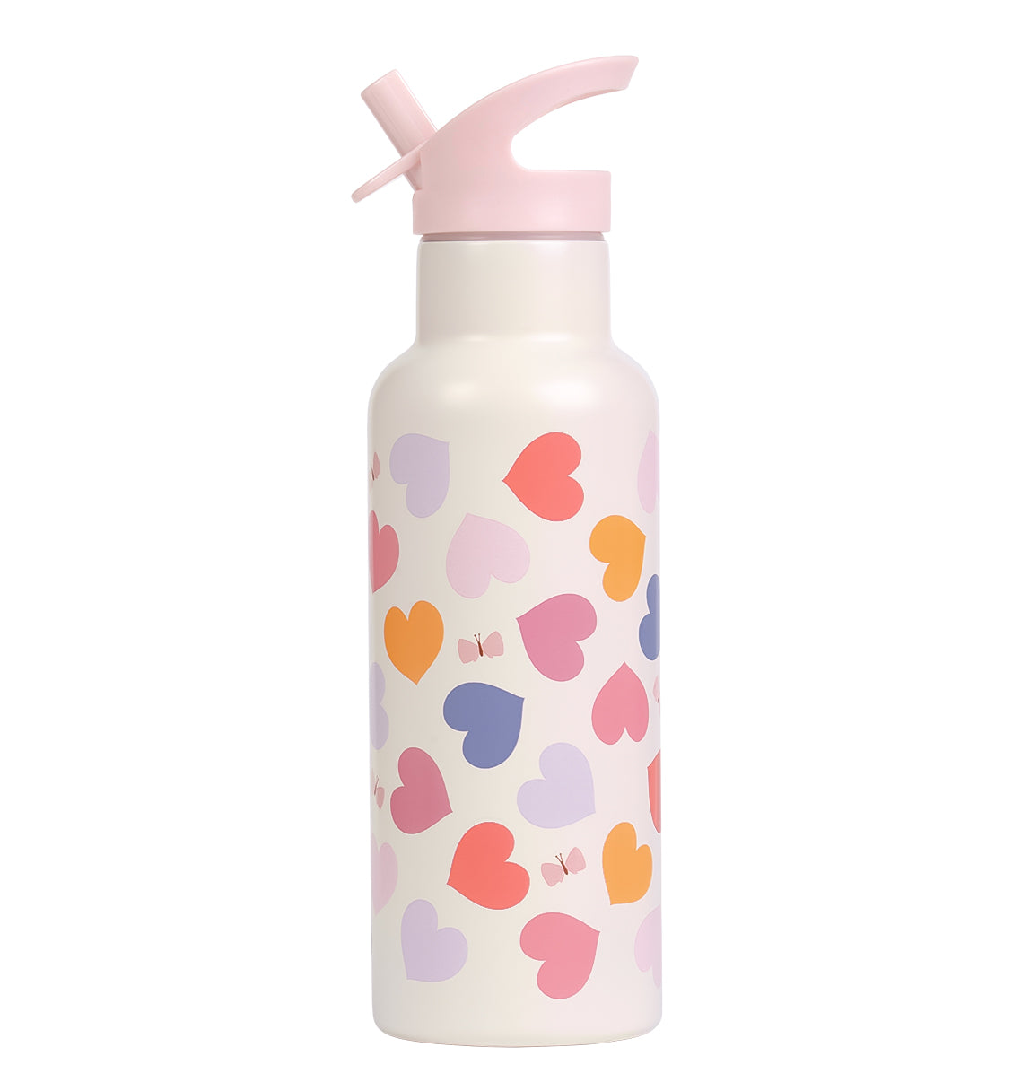 XL Stainless steel drink bottle: Hearts