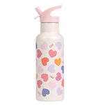 XL Stainless steel drink bottle: Hearts
