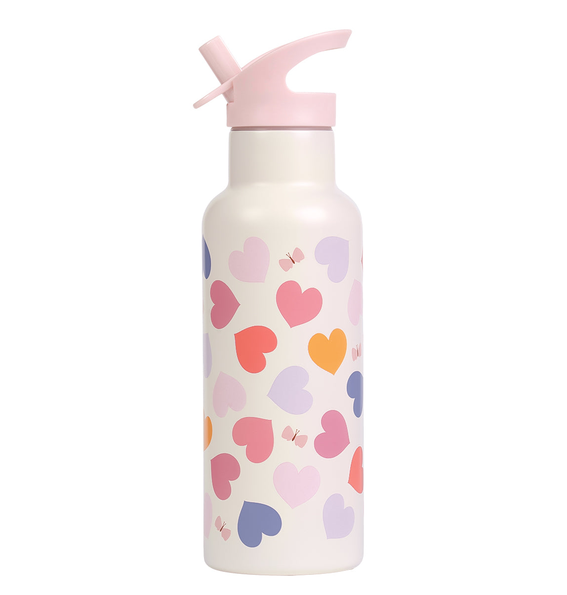 XL Stainless steel drink bottle: Hearts