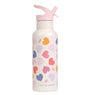 XL Stainless steel drink bottle: Hearts