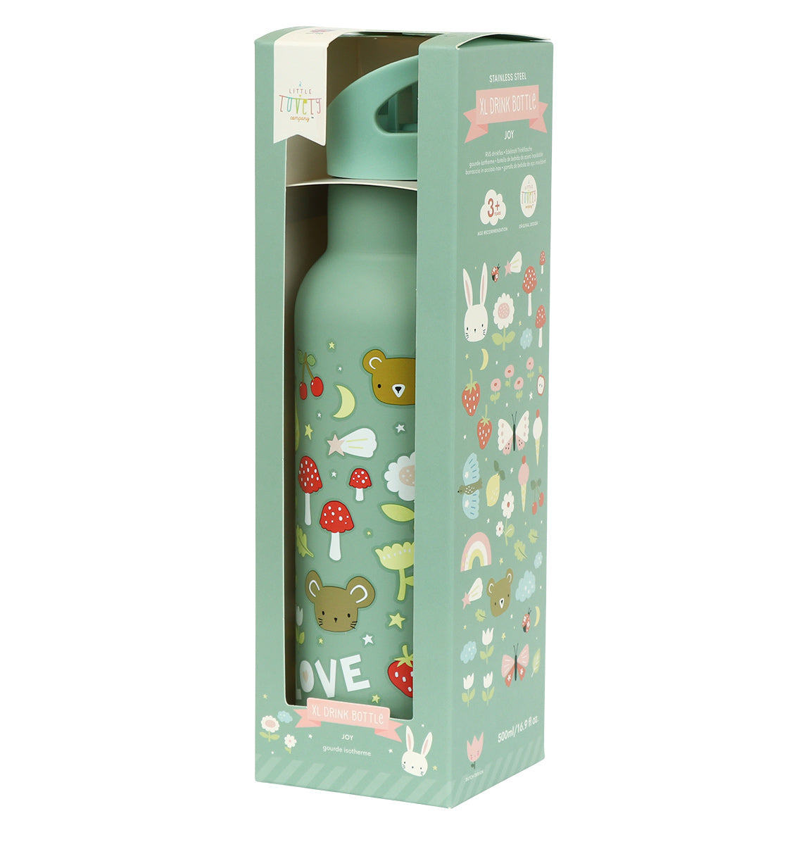 XL stainless steel drink bottle: Joy