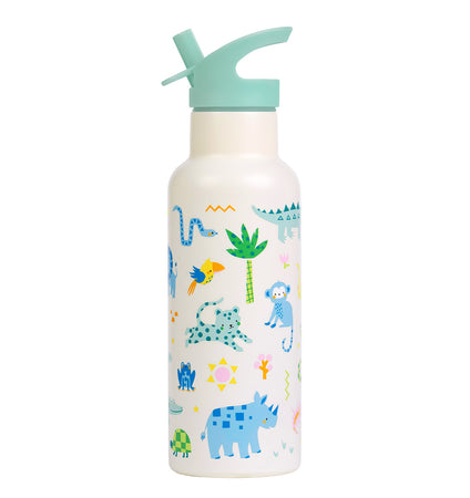 XL Stainless steel drink bottle: Jungle
