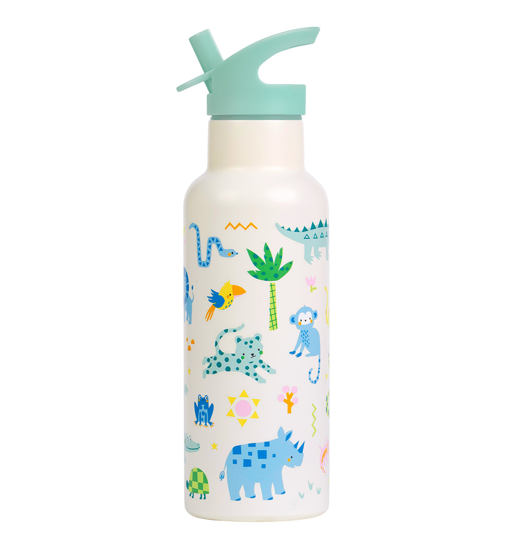 XL Stainless steel drink bottle: Jungle