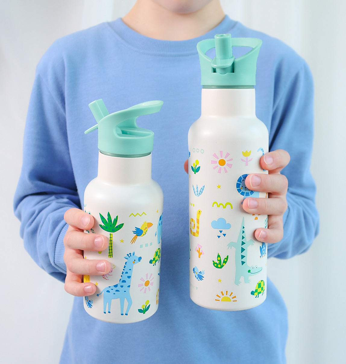 XL Stainless steel drink bottle: Jungle