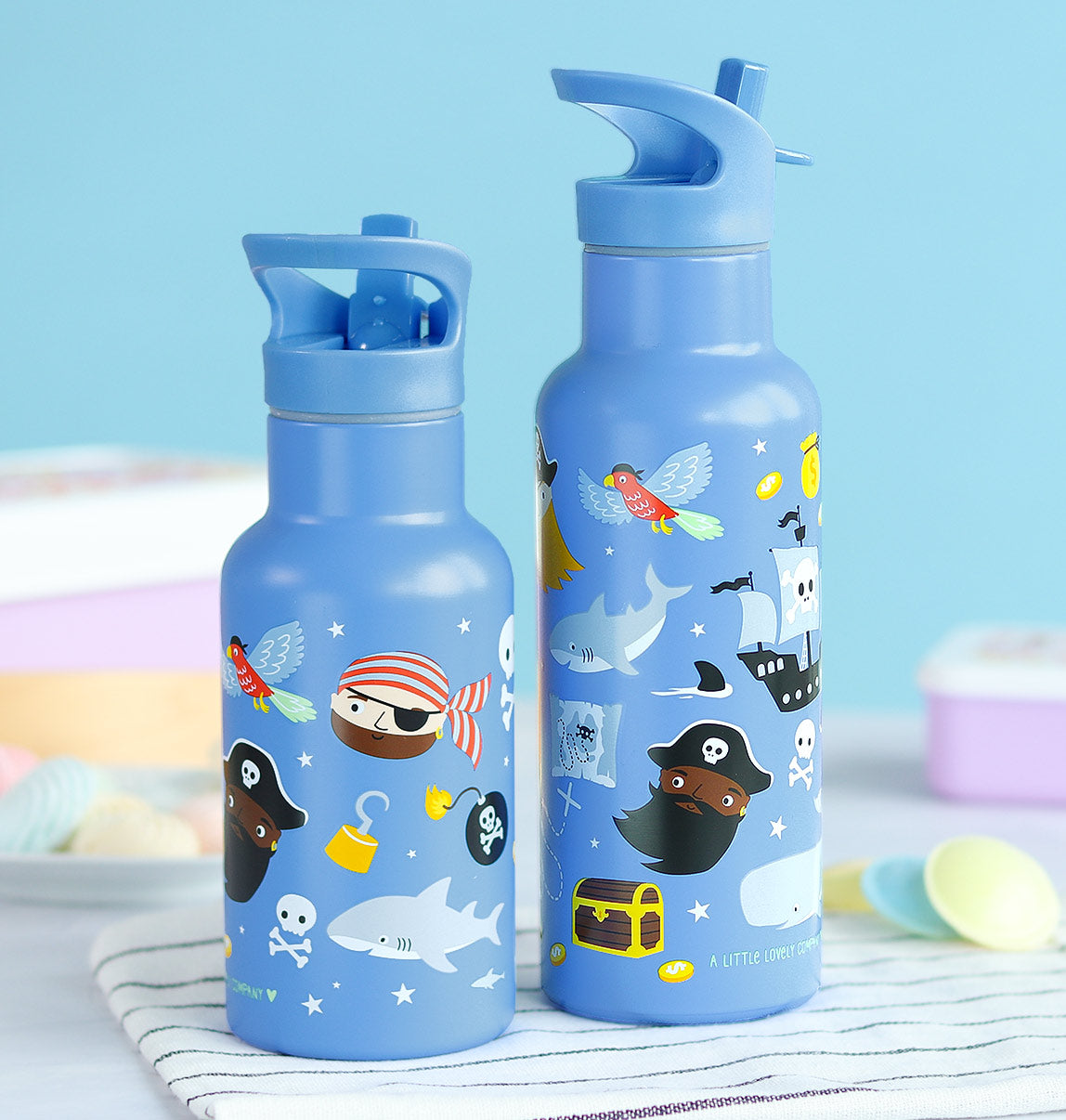 XL stainless steel drink bottle: Pirates
